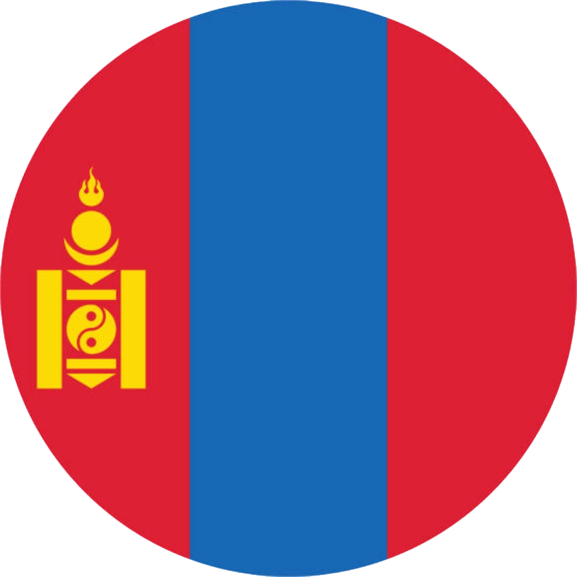 Mongolia Flag in circle